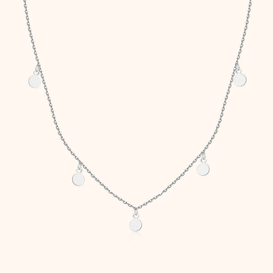 Dames Delicate Cirkel Hanger Zilveren Ketting