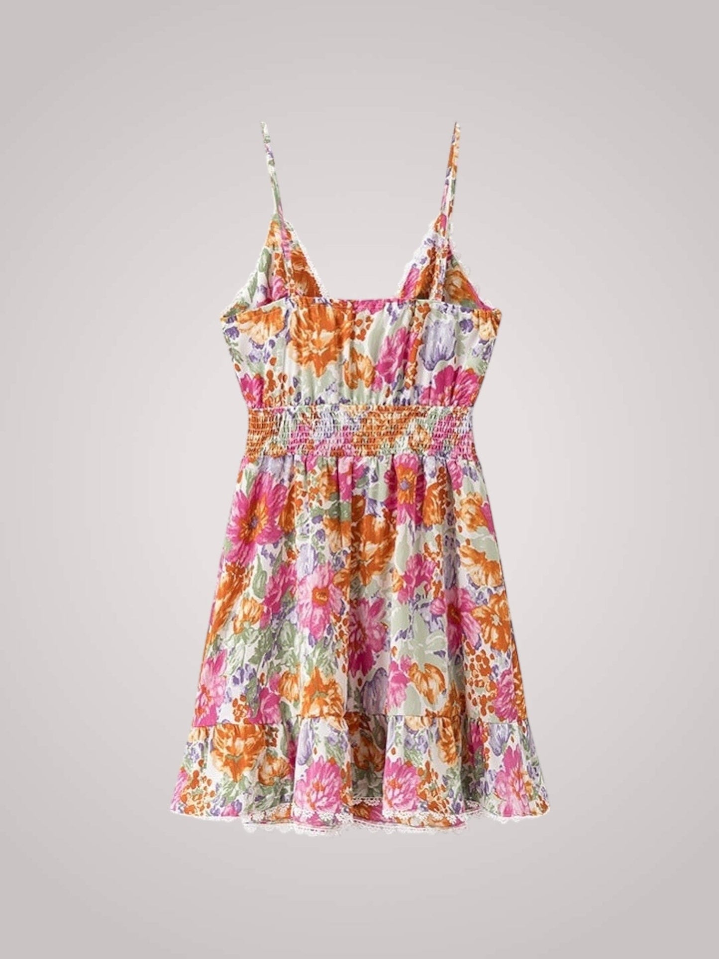 Dames Mini Jurk Met Bloemenprint En Ruches