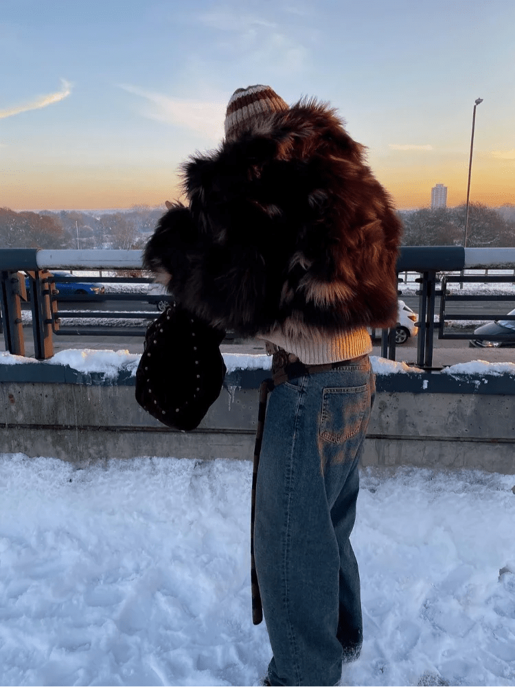 Dierenprint Faux Fur Coat