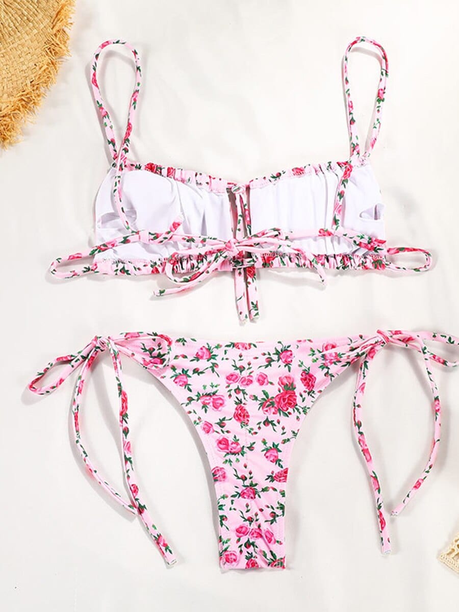 Sexy Ibiza Bikini met Roze Bloemenprint