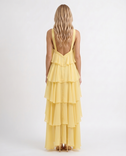 Mouwloze Maxi Jurk met Bloemenprint en Halternek voor Dames