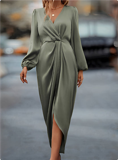 Dames Maxi Wikkeljurk Met Riem