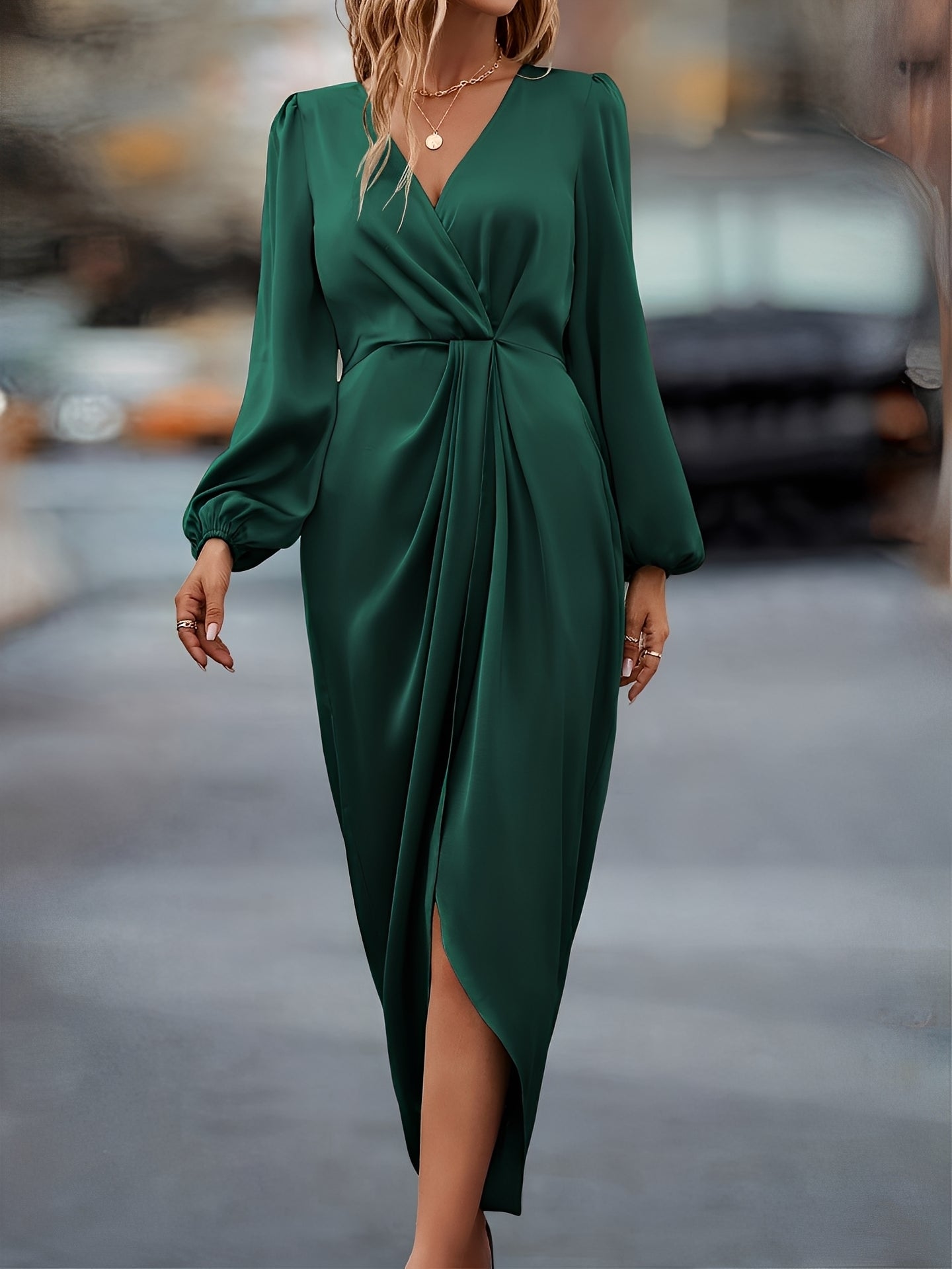 Dames Maxi Wikkeljurk Met Riem