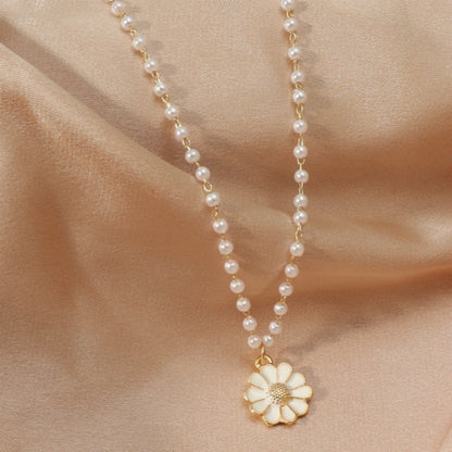 Daisy Hanger Ketting Met Parel Detail Dames