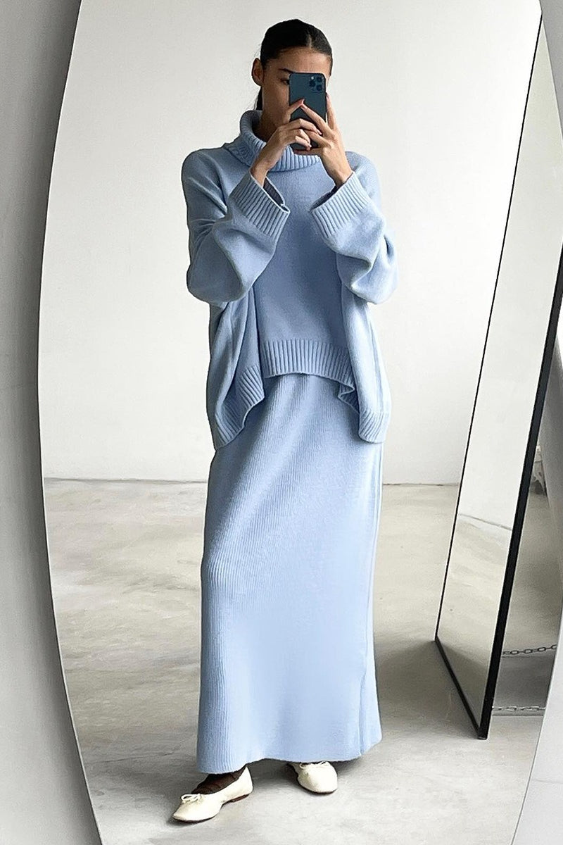 Oversized coltrui met bijpassende maxirok voor dames