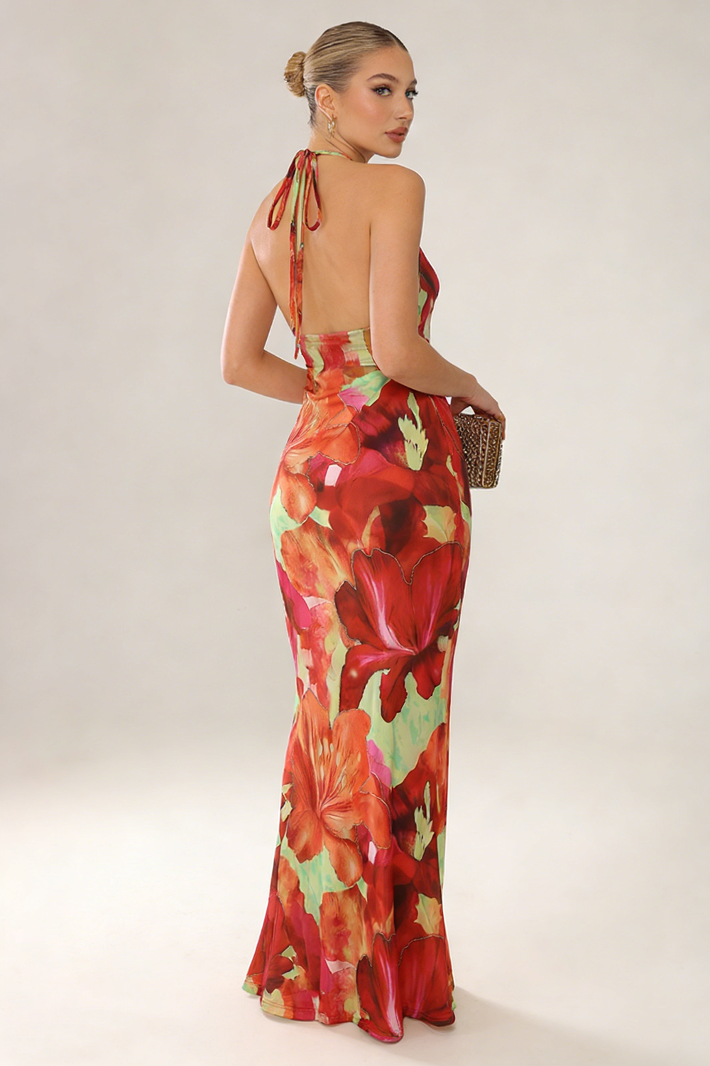 Maxi Jurk Tropische Bloemenprint Lichtgewicht Polyester