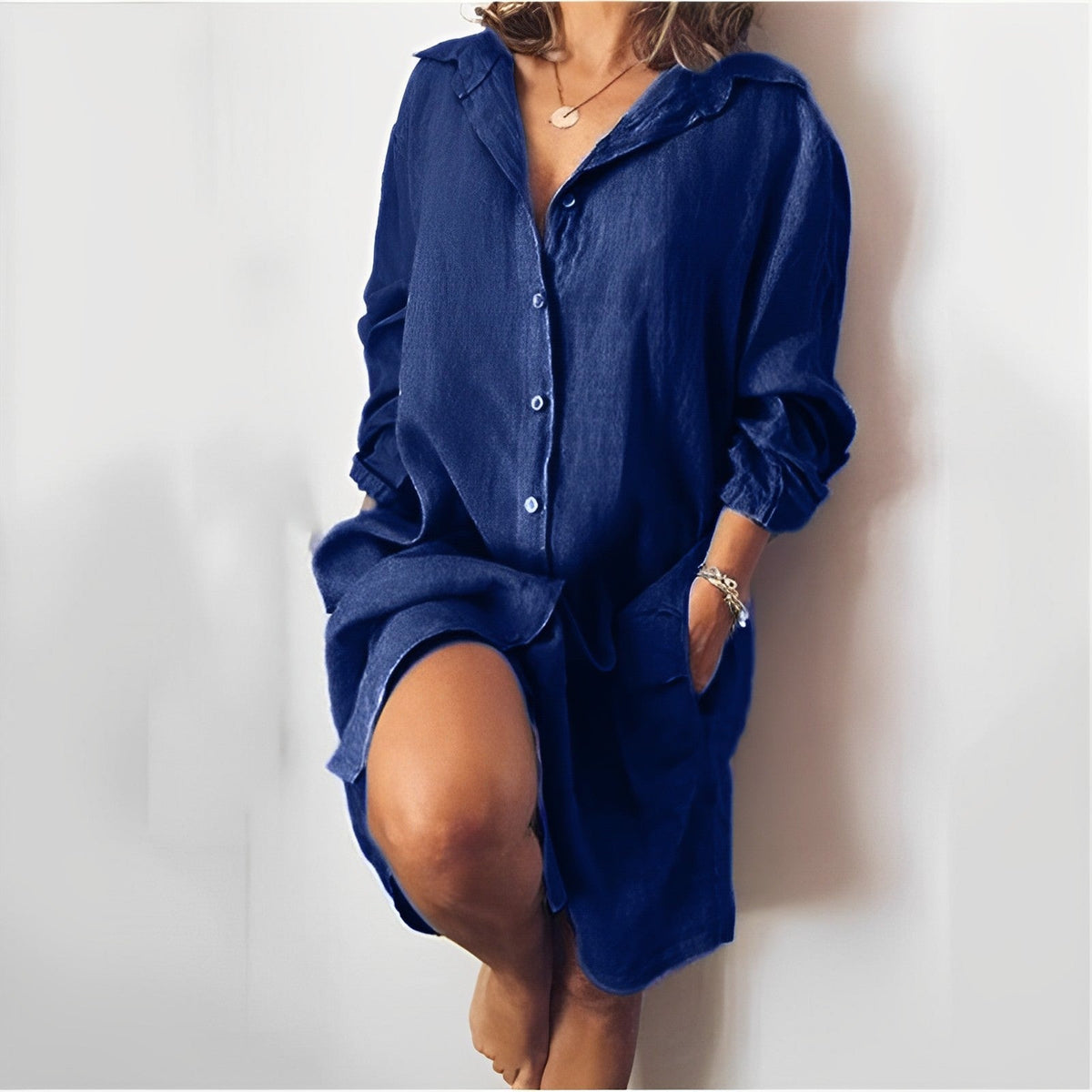 Katoenen damesjurk geschikt voor een dagelijkse outfit