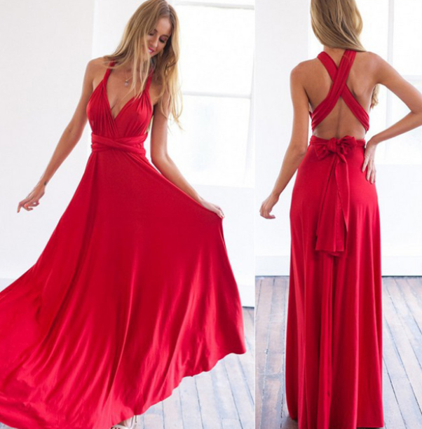 Stretch Wrap Midi-jurk Multifunctioneel
