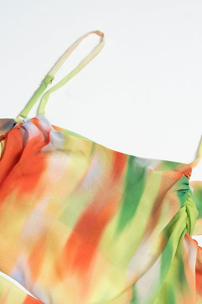 Dames maxi jurk met elegante zomeruitstraling en all-over bloemenprint