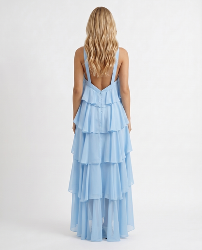 Mouwloze Maxi Jurk met Bloemenprint en Halternek voor Dames