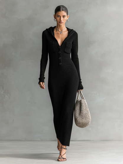 Damesjurk met capuchon voor een comfortabele dagelijkse outfit