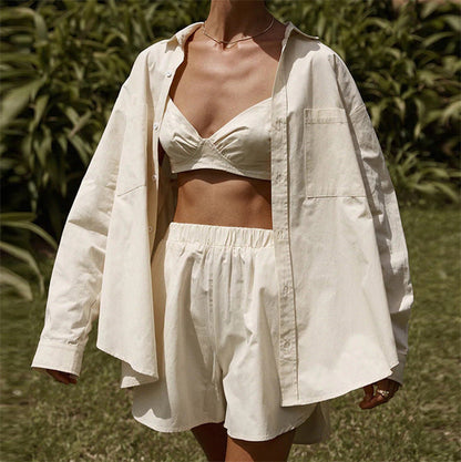 Dames vakantieoutfit van linnen met comfortabele elastische taille