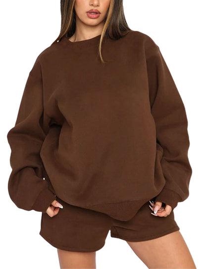 Detail van de zachte badstofstructuur van de loungewear set
