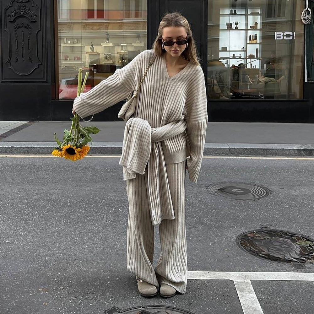 Relaxte gebreide set voor een comfortabele laagjeslook