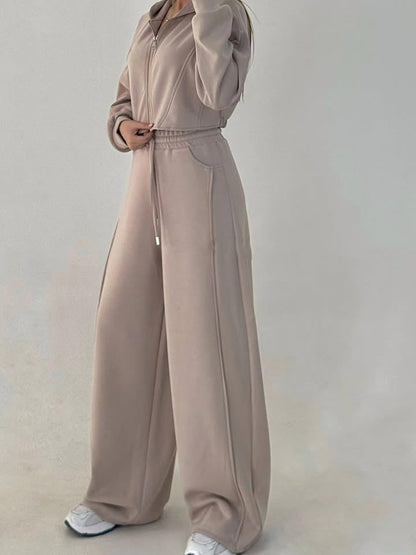 Dames Wijde Loungebroek Met Hoge Taille