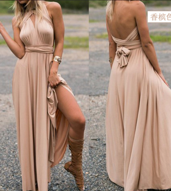 Stretch Wrap Midi-jurk Multifunctioneel