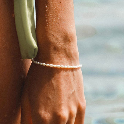 Armband met zoetwaterparels en gouden PVD-coating voor dames