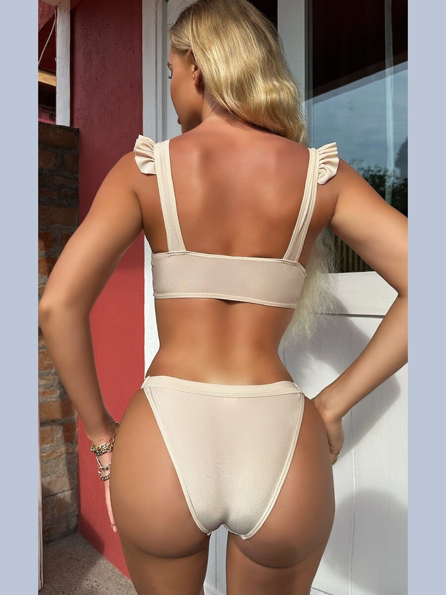 Beige Push Up Ibiza Bikini
