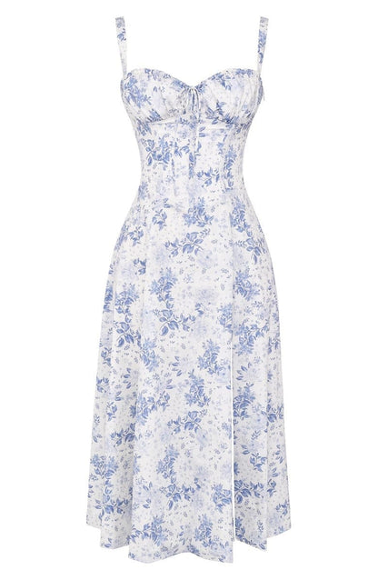 Bodycon jurk met bloemenprint en bustier