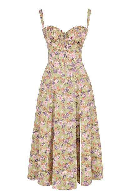Bodycon jurk met bloemenprint en bustier