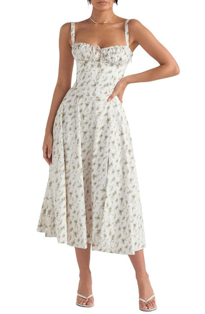 Bodycon jurk met bloemenprint en bustier