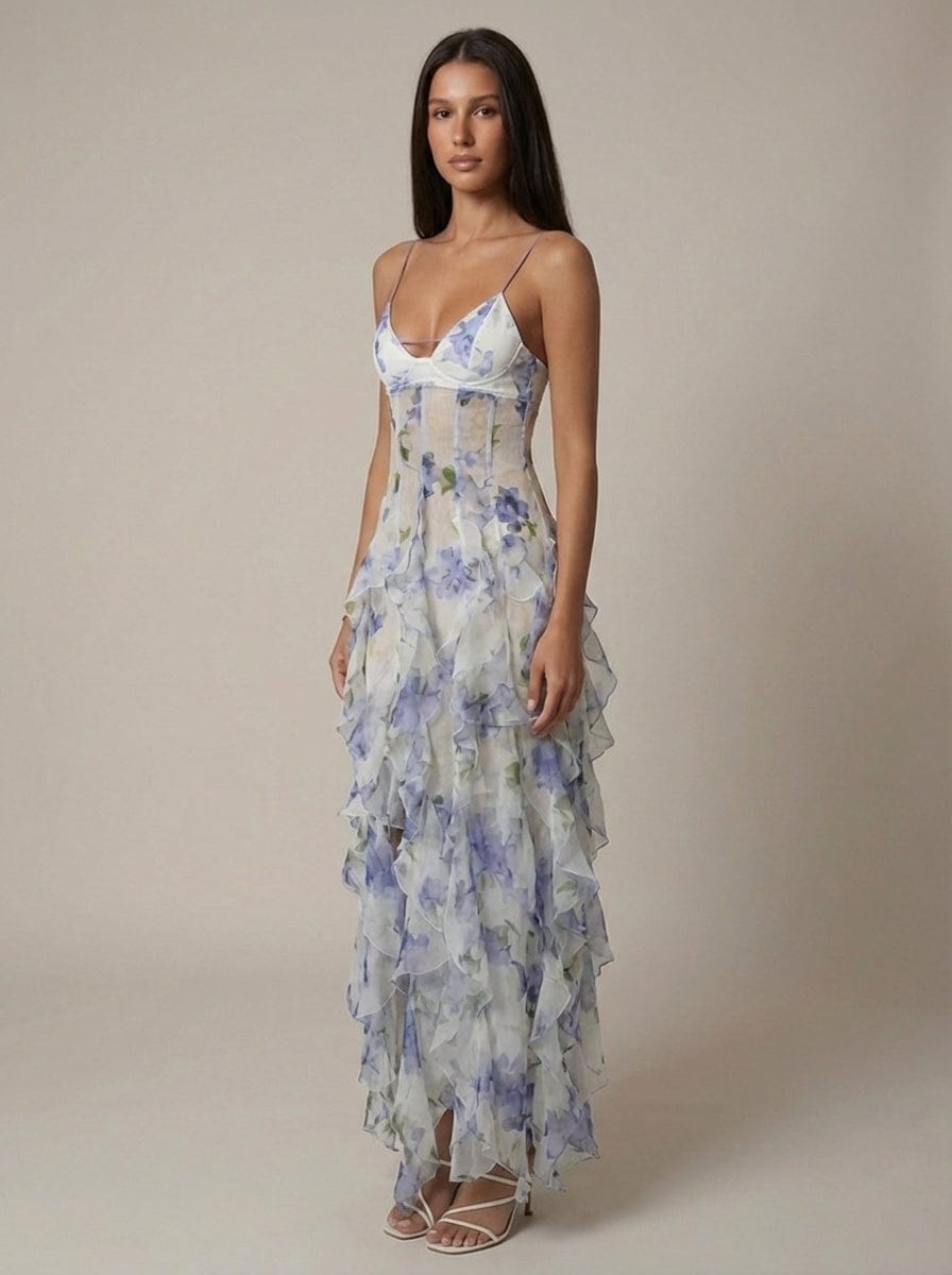 Boheemse Maxi-rokkenjurk met Bloemenprint