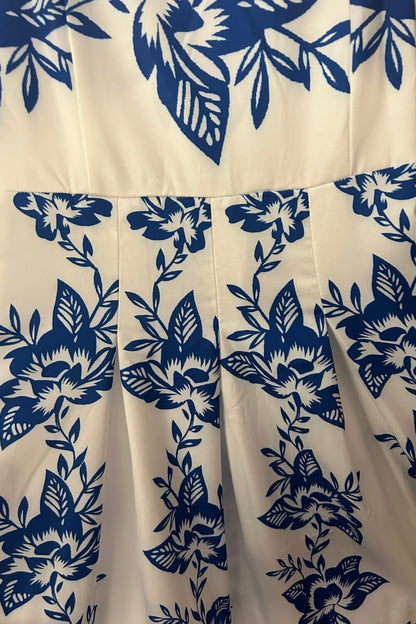 Polyester Midi Jurk met Spaghettibandjes Blauw