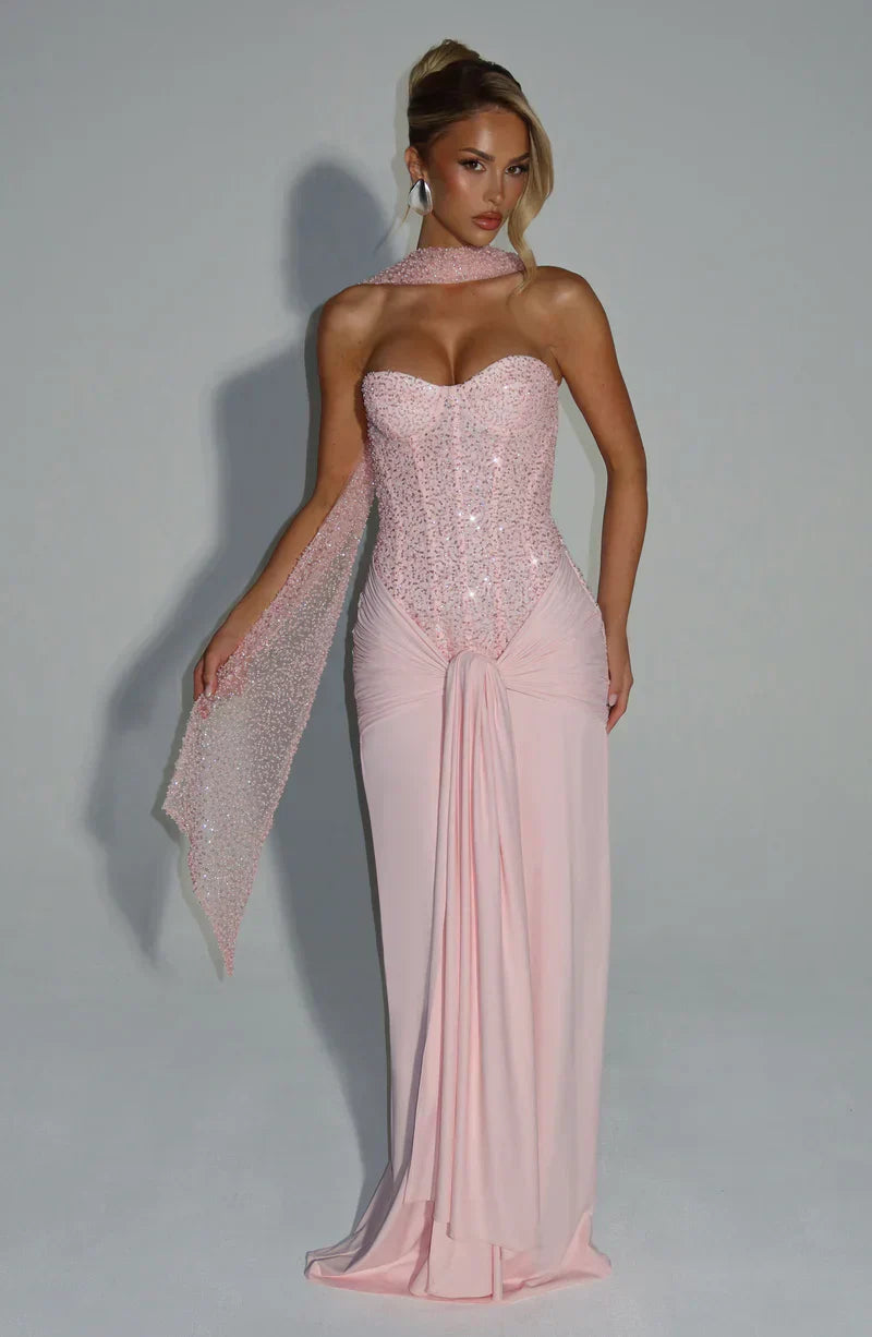 Mouwloze Jersey Maxi Jurk Dames