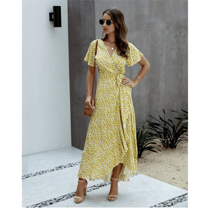 Chique Midi Jurk in Ibiza Stijl