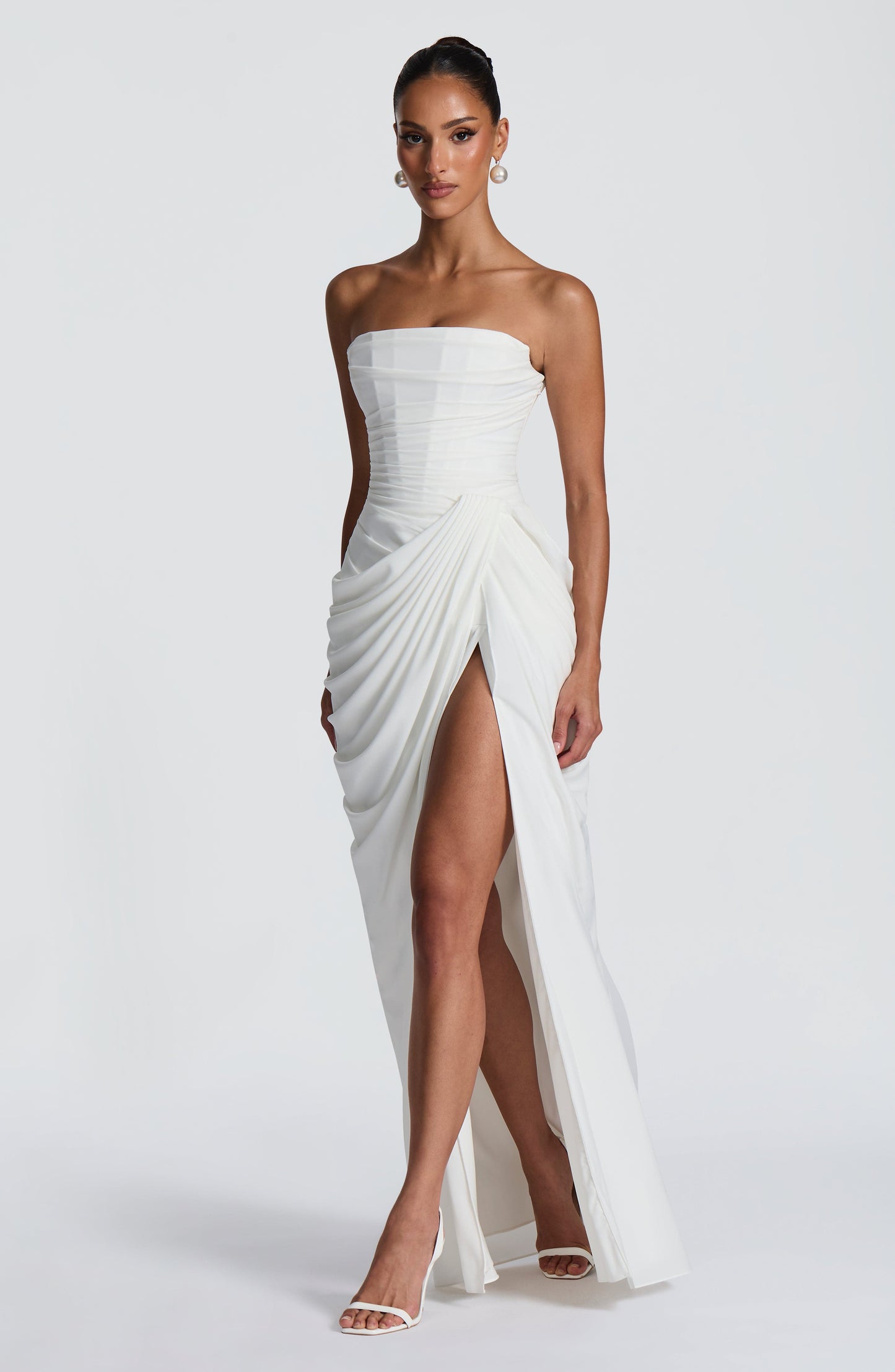 Straploze maxi jurk voor dames met vrouwelijke en elegante uitstraling