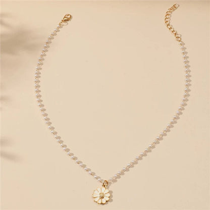 Daisy Hanger Ketting Met Parel Detail Dames