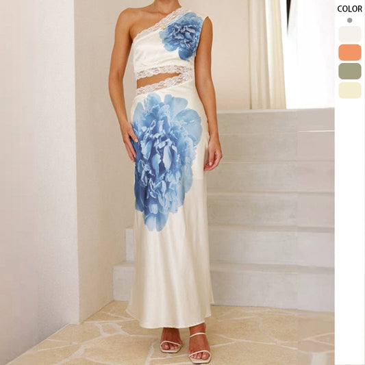 Dames Asymmetrische Kanten Trouwjurk