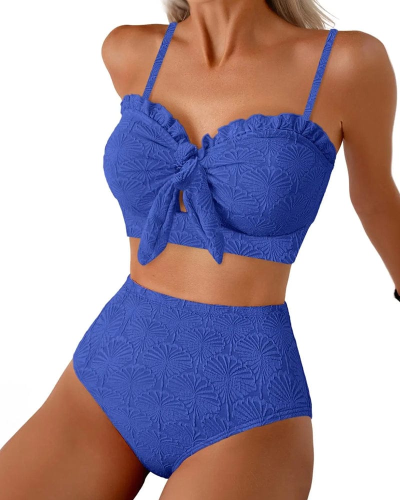 Dames Bikini Met Bandjes En Knoopdetail