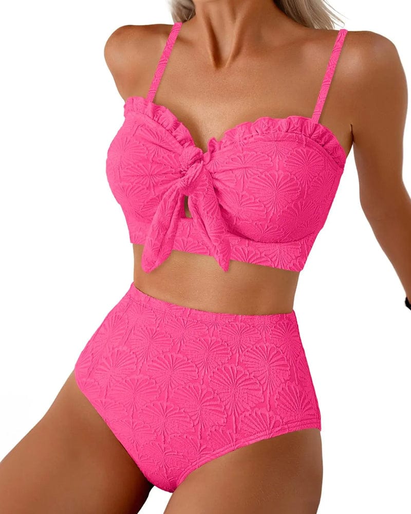 Dames Bikini Met Bandjes En Knoopdetail