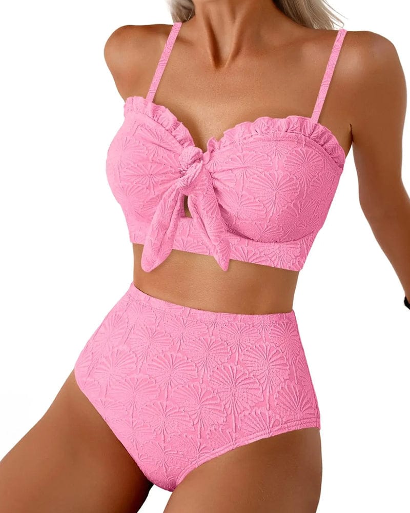 Dames Bikini Met Bandjes En Knoopdetail