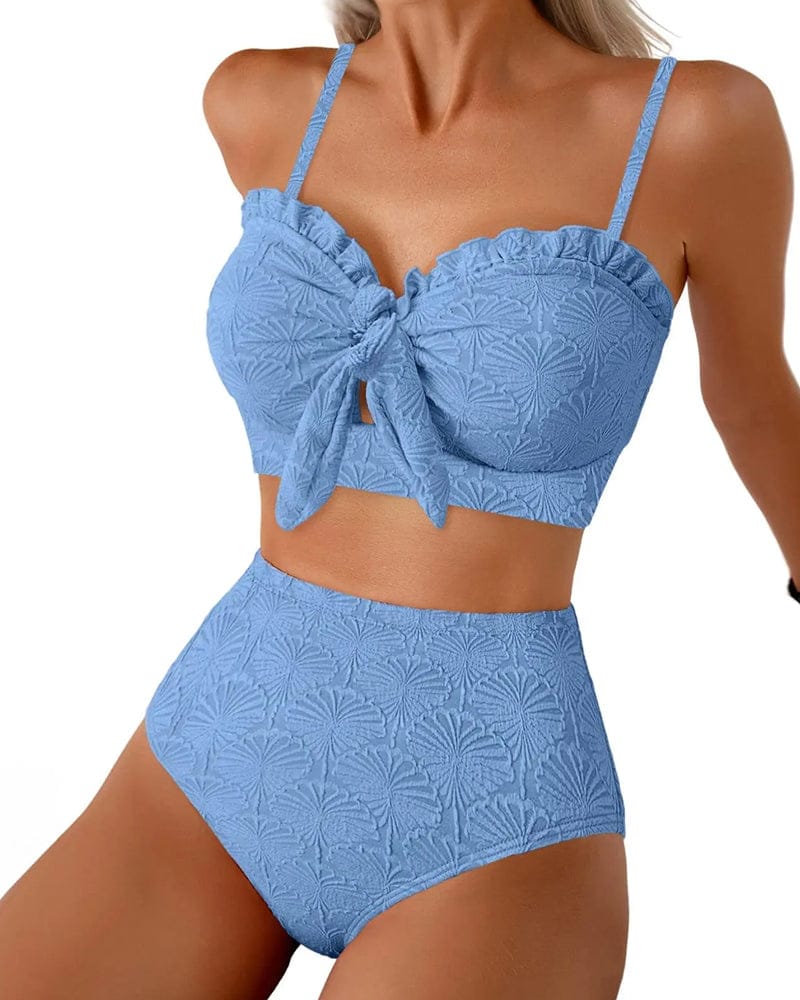 Dames Bikini Met Bandjes En Knoopdetail
