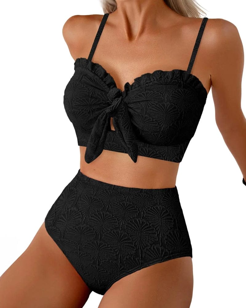 Dames Bikini Met Bandjes En Knoopdetail