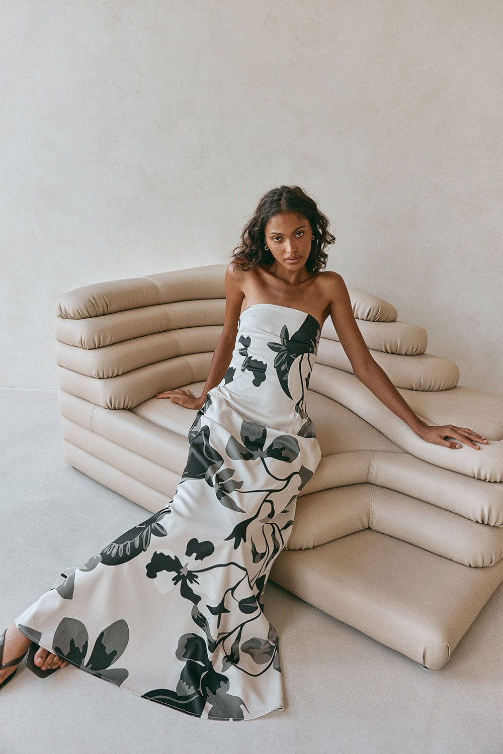 Dames Jurk Met Print Uniek Sample