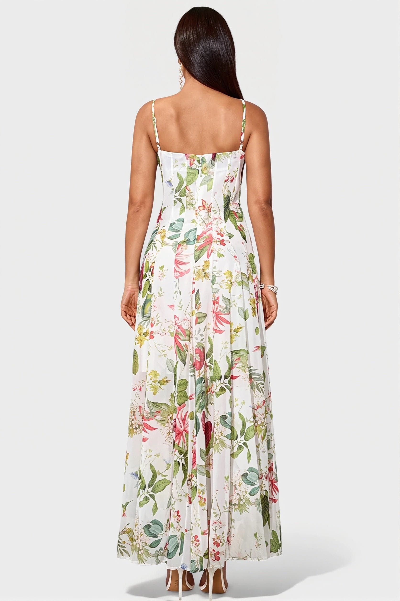 Dames Maxi Jurk Met Bloemenprint En A-Lijn