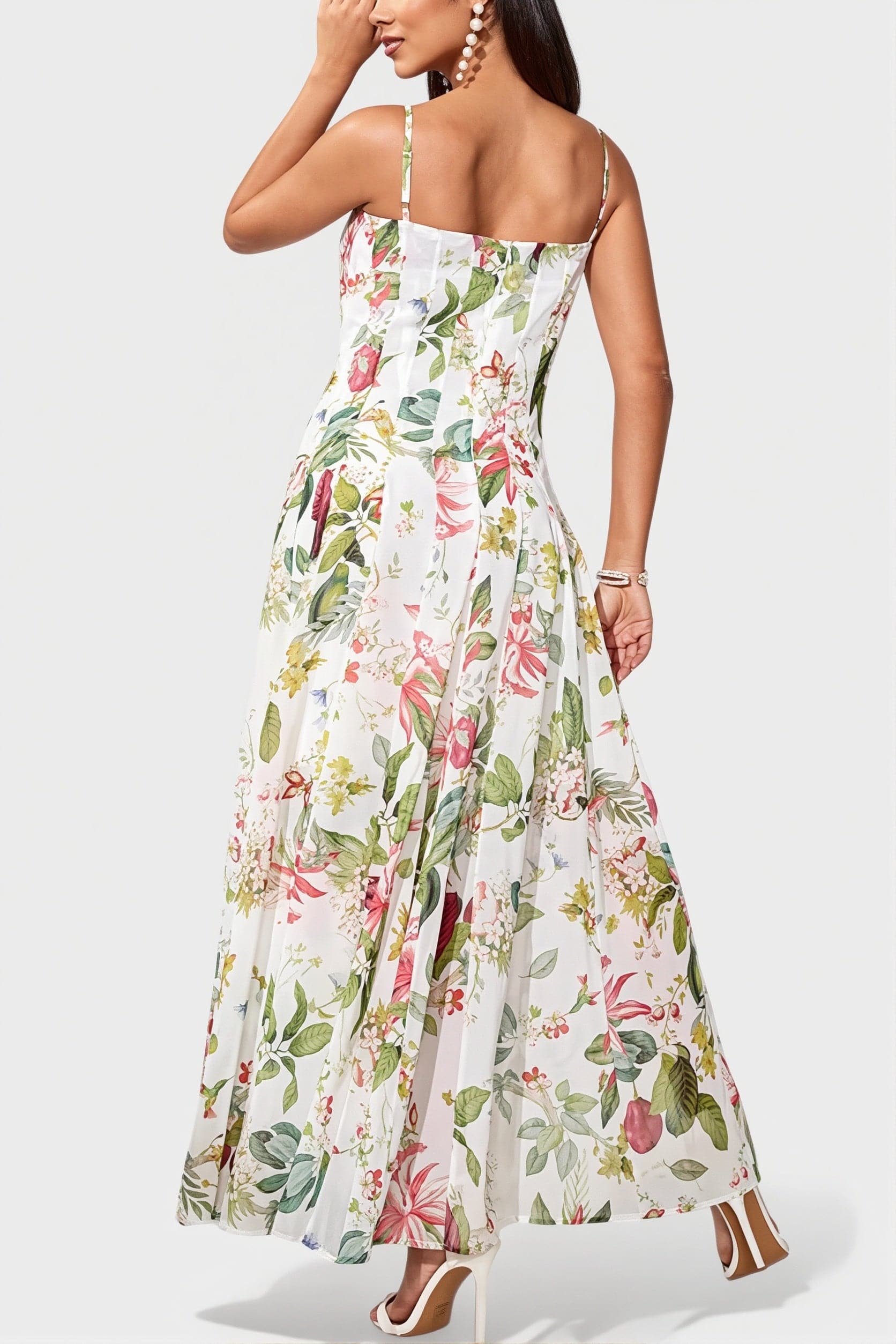 Dames Maxi Jurk Met Bloemenprint En A-Lijn