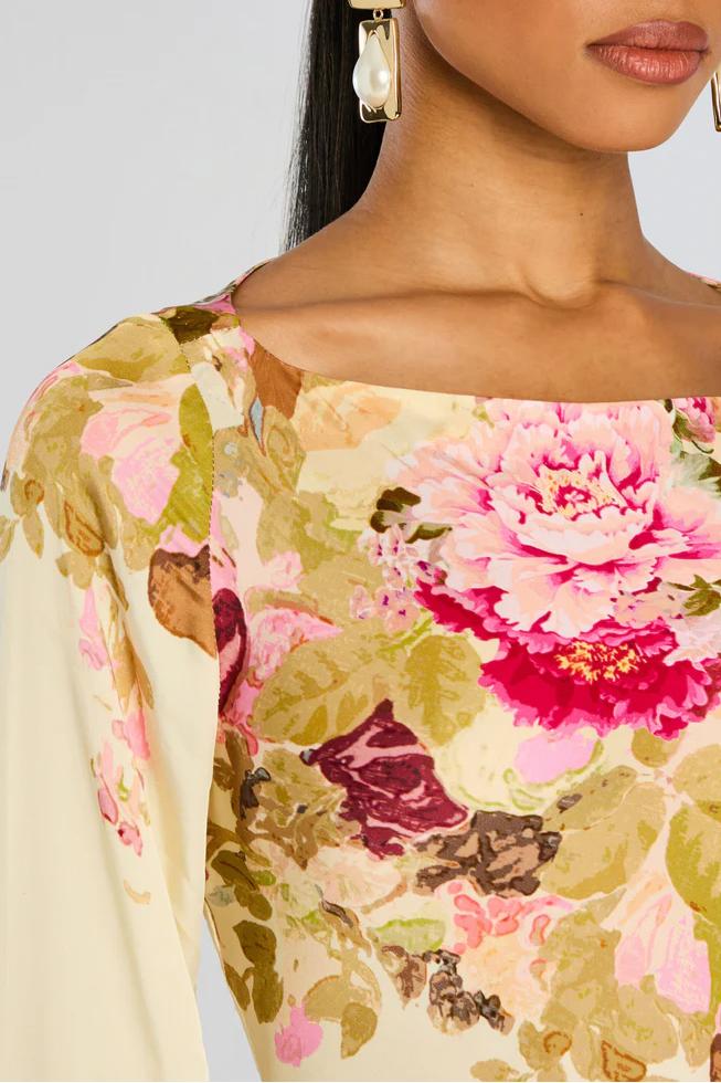 Dames Maxi Jurk Met Bloemenprint En Boothals