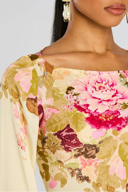 Dames Maxi Jurk Met Bloemenprint En Boothals