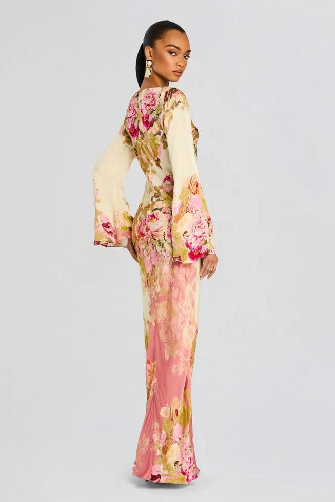 Dames Maxi Jurk Met Bloemenprint En Boothals