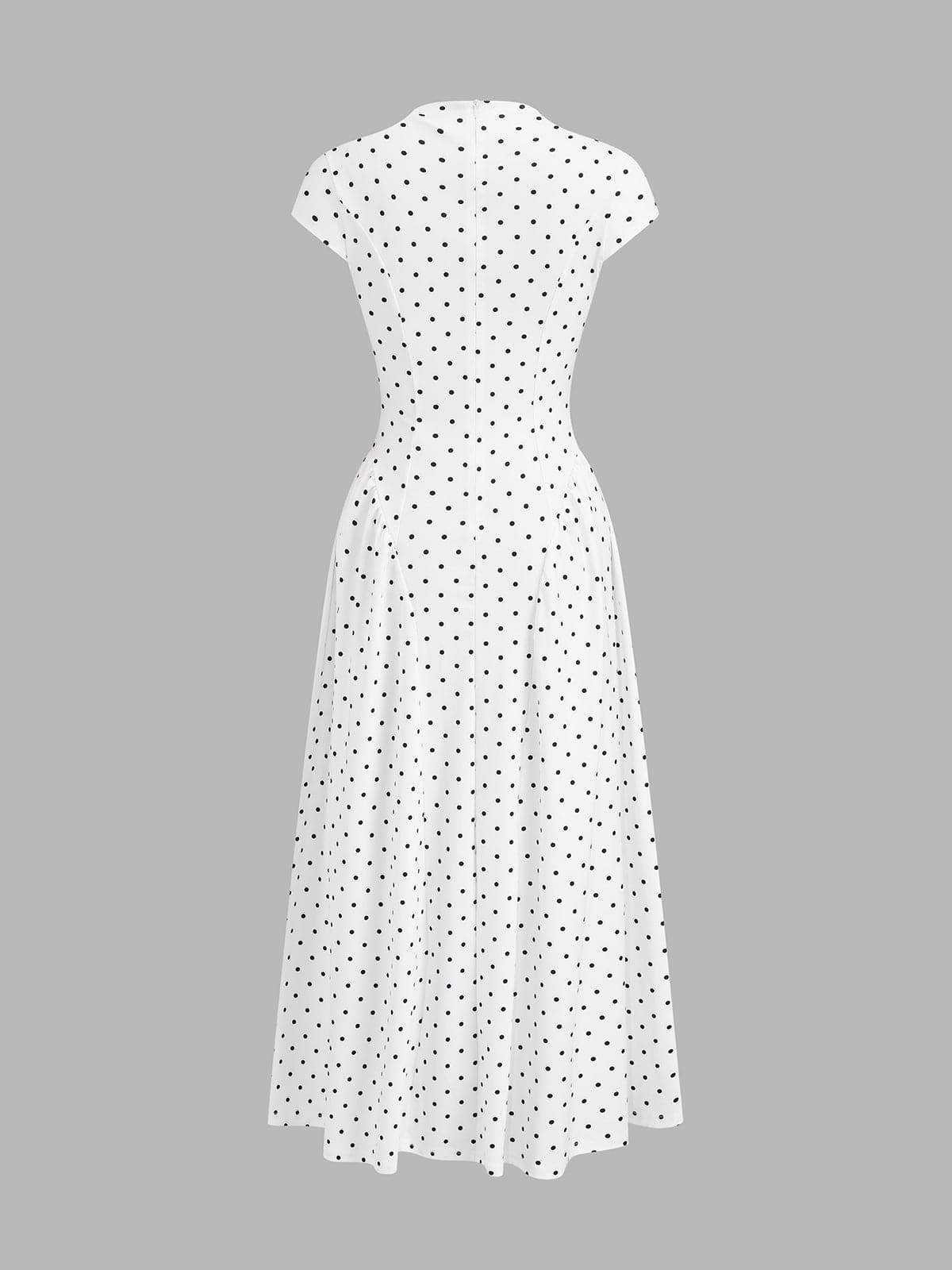 Dames Maxi Jurk Met Stippen En Fit Flare Pasvorm