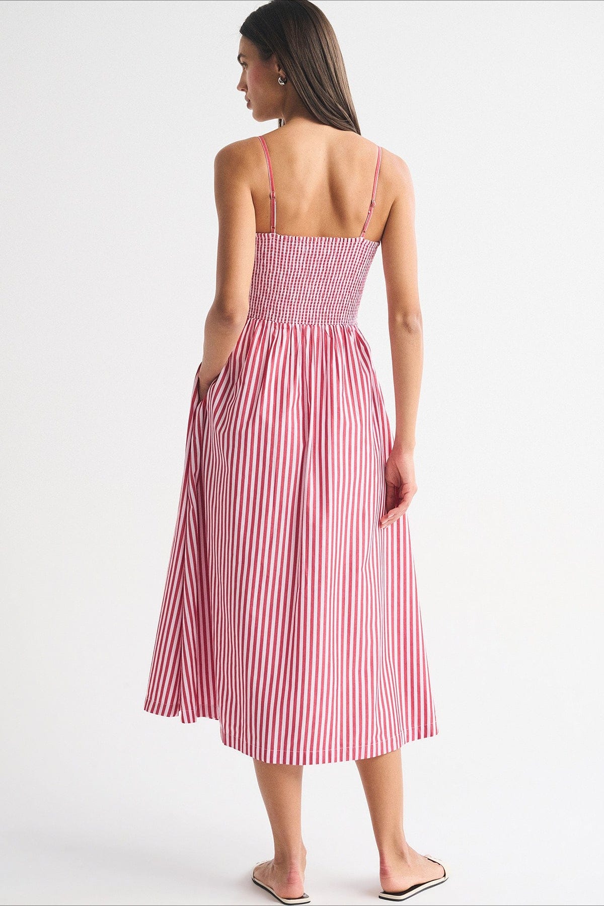 Dames Maxi Jurk Met Strepen En Bloemenprint