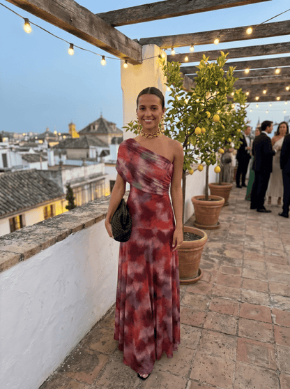 Dames Maxi Jurk Off Shoulder Gedrapeerd