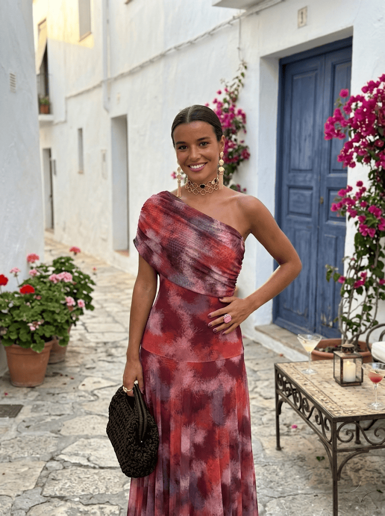 Dames Maxi Jurk Off Shoulder Gedrapeerd