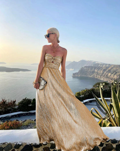 Dames Maxi Jurk Strapless Feestelijk