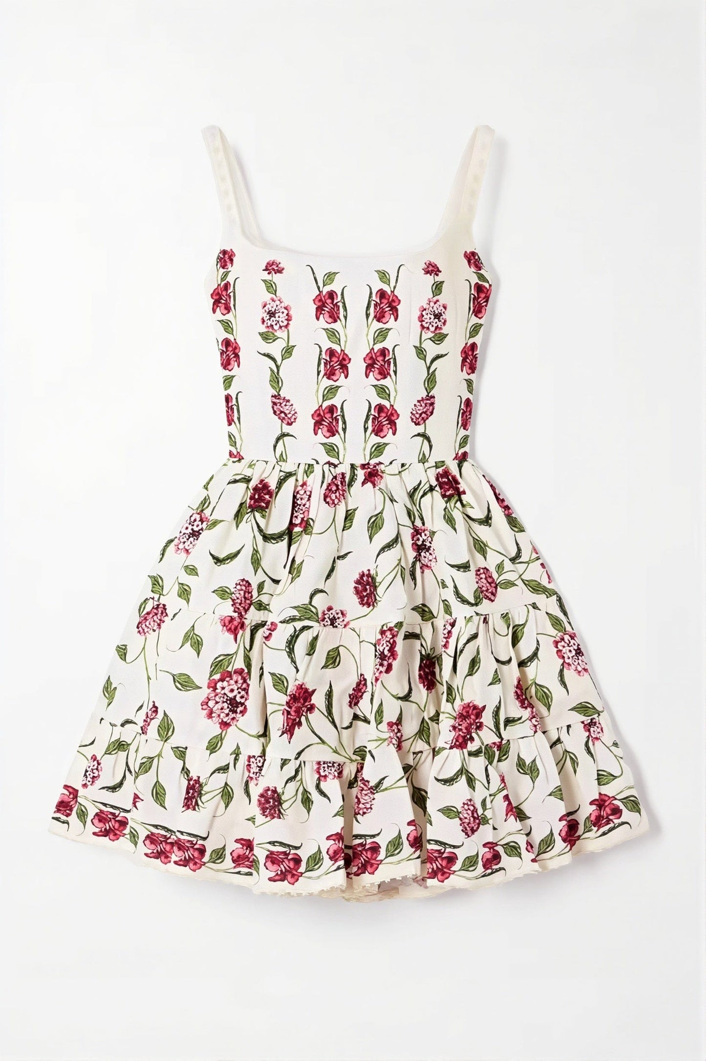 Dames Mini Jurk Met Bloemenprint En Kant