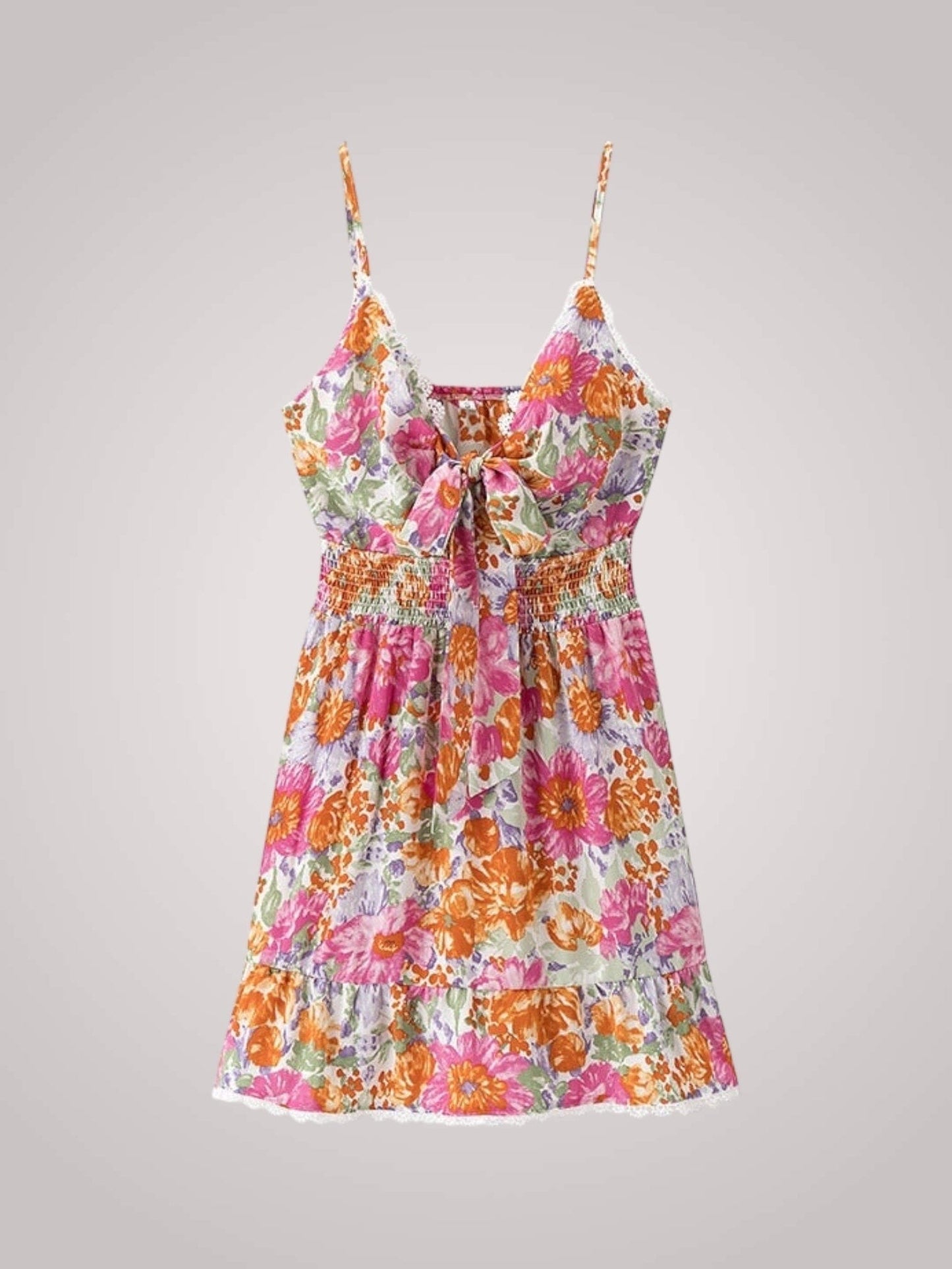 Dames Mini Jurk Met Bloemenprint En Ruches